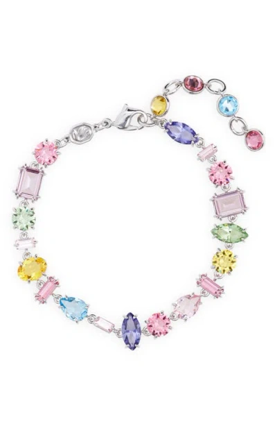 Swarovski Gema Crystal Bracelet In Silver/multi