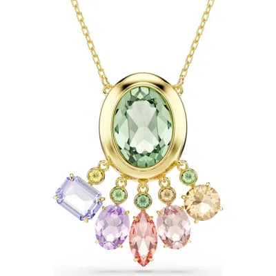 Swarovski Gema Crystal Charm Pendant Necklace In Multi