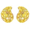 Swarovski Gema Crystal Clip Earrings In Yellow