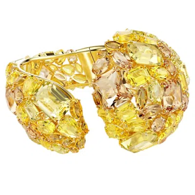 Swarovski Gema Crystal Cuff Bracelet In Yellow