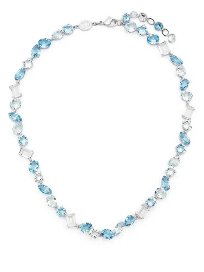 Swarovski Gema Crystal-embellished Necklace In Metallic