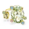 Swarovski Gema Gold-plated Crystal Open Ring