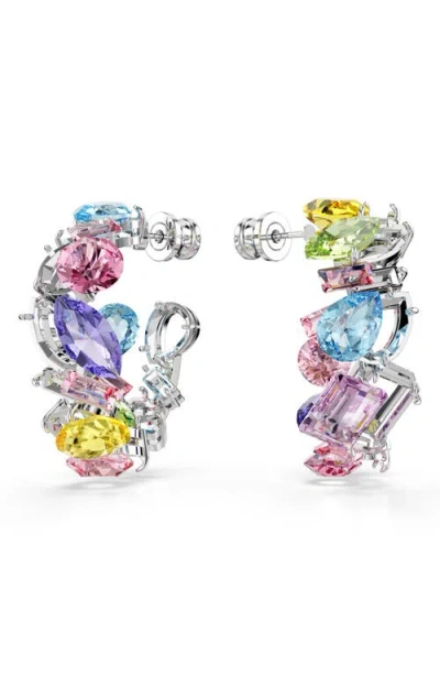 Swarovski Gema Crystal Hoop Earrings In Multicolor