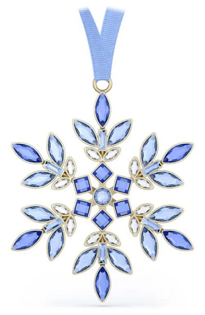 Swarovski Gema Crystal Snowflake Holiday Ornament In Blue