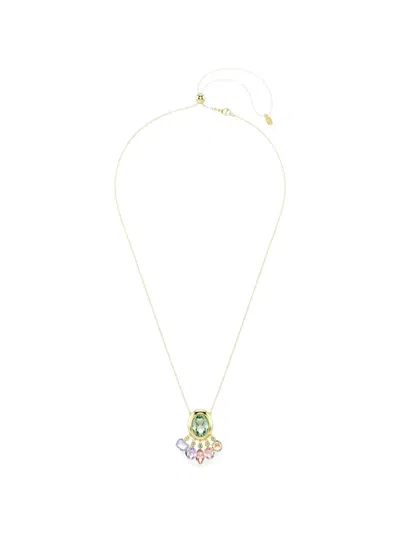 Swarovski Gema Crystal-embellished Drop Necklace In Gold