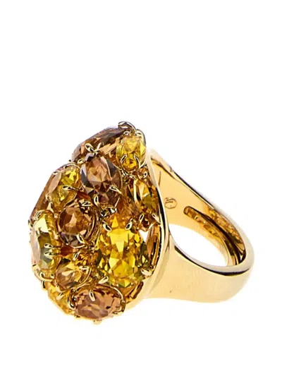 Swarovski Gema Embellished Ring In Gold