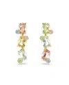 Swarovski Gema Crystal Linear Drop Earrings In Multicolored