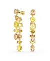 Swarovski Gema Gold-tone Plated Drop Earrings In Yellow