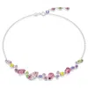 Swarovski Gema Mixed Cuts Necklace In Pink