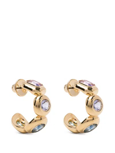 Swarovski Gema Hoop Earrings In Gold