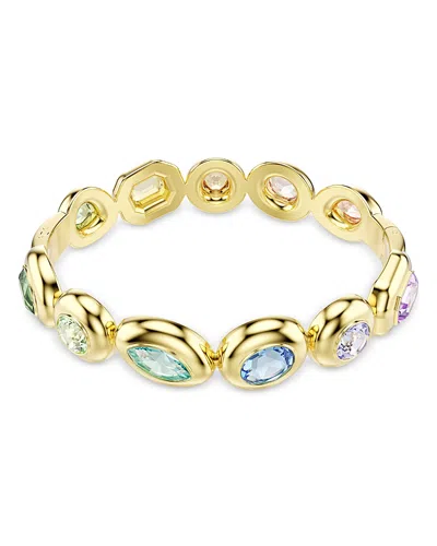 Swarovski Gema Mixed Crystal Flex Bracelet In Gold
