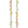 Swarovski Gema Long Gold-plated Crystal Earring In Multi