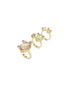 Swarovski Gema Set Of 3 Crystal Rings In Gold