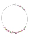 Swarovski Crystal Mixed Cuts Gema Necklace In Silver
