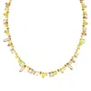Swarovski Gema Mixed Cuts Crystal Strandage Necklace In Yellow