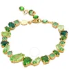 Swarovski Gema Mixed Cuts Green Crystal Bracelet In Green