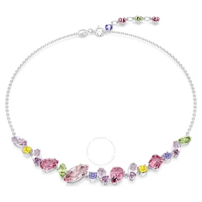 Swarovski Gema Mixed Cuts Necklace In Pink