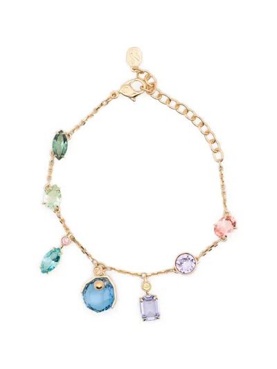Swarovski Gema Multi-crystal Bracelet In Gold