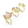 Swarovski Gema Multicolored Crystal Rings Set