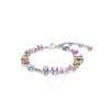 Swarovski Gema Multicolor Mixed Cut Bracelet In Rhodium Plated