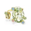 Swarovski Gema Multicolored Mixed Cuts Open Ring