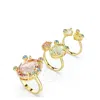 Swarovski Gema Multicolored Ring Set (3)