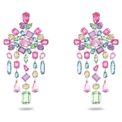 Swarovski Gema Clip Earrings In Pink