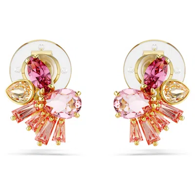 Swarovski Gema Clip Earrings In Pink