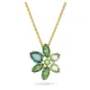 Swarovski Gema Floral Pendant Necklace In Green