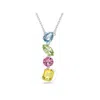 Swarovski Gema Pendant Rhodium Shiny Multi In Silver Tone