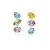 Swarovski Gema Pierced Earrings Drop Rhodium Shiny Multi In Silver Tone