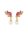 Swarovski Women's Gema Goldtone, Crystal & Imitation Pearl Drop Earrings In Pink/white