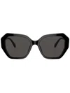Swarovski Geometric-frame Sunglasses In Black