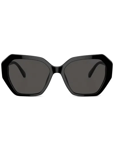 Swarovski Geometric-frame Sunglasses In Dark Grey