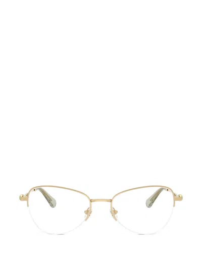 Swarovski Geometric-frame Glasses In Gold