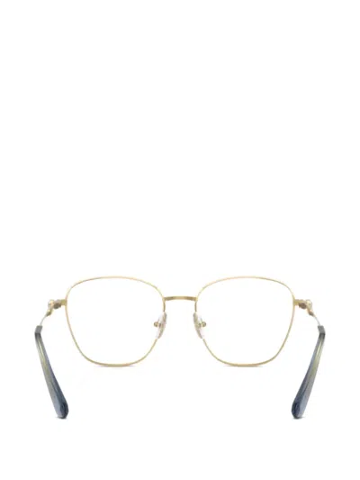 Swarovski Geometric-frame Glasses In Gold