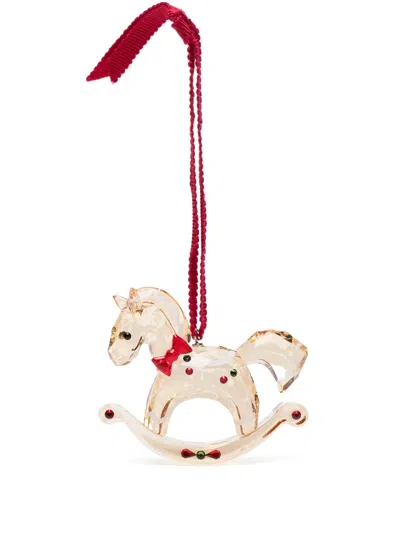Swarovski Gingerbread Rocking Horse Ornament In Pink