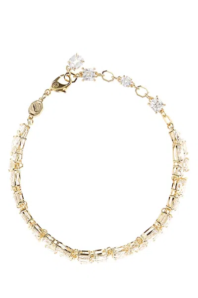 Swarovski Gold Metal Mini Mesmera Bracelet For Women