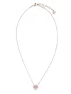 Swarovski Gold Metal Sparkling Dance Necklace In Pink