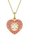 Swarovski Women's Hyperbola Goldtone, Crystal & Imitation Pearl Heart Pendant Necklace In Pink