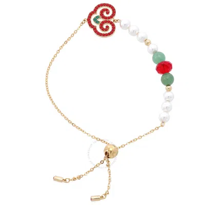 Swarovski Gold-tone Plated Gratia Bracelet In Red