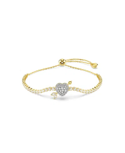 Swarovski Gold-tone Plated Idyllia Bracelet In Purple