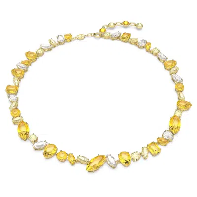Swarovski Gold-tone Plated Necklace With Crystal Arrangement