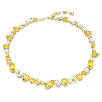 Swarovski Gold-tone Plated Necklace With Crystal Arrangement