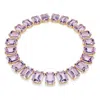 Swarovski Gold-tone Plated Purple Millenia Tennis Necklace In Purple