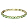 Swarovski Matrix Tennis Bracelet In Green