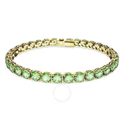 SWAROVSKI SWAROVSKI MATRIX ROUND CUT GREEN TENNIS BRACELET