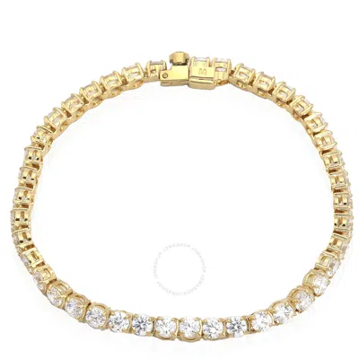 Swarovski White Gold-tone Plated Round Cut Matrix Tennis Bracelet