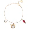 Swarovski Gold-tone Plated Zodiac Tiger Bracelet In Multicolored
