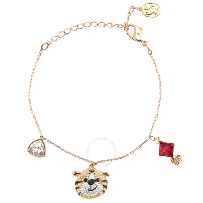 Swarovski Gold-tone Plated Zodiac Tiger Bracelet In Multi